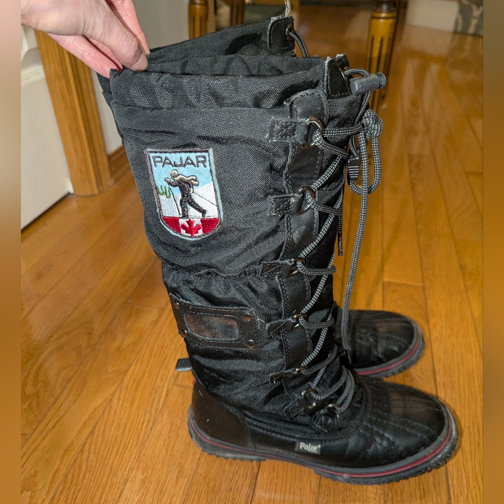 Pajar Black Lace-Up Winter Boots